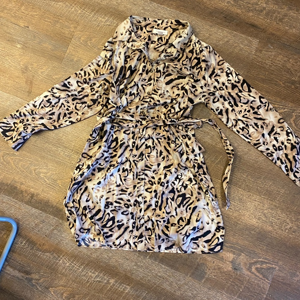 Animal print maternity dress